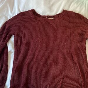 Pink Republic Sweater, maroon color, size L in juniors, perfect for chilly days!